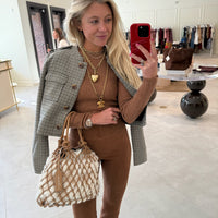 Faux Fur Macrame Mini Sac