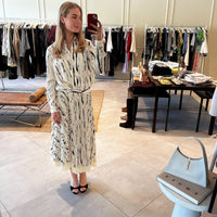 Abstract Pleat Skirt