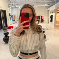 Cropped Bungee Waist Shirt