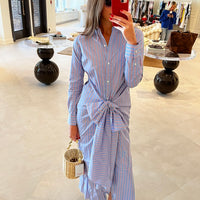 Maxi Tie-Waist Shirtdress