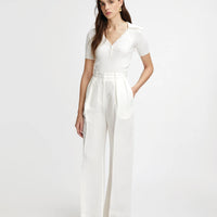 Button Pleated Trouser