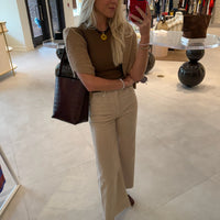 Lyra Wide Leg Corduroy Crop