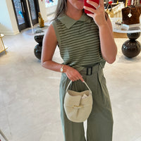Wide Leg Pleated Pant
