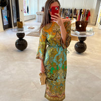 Clemenza Silk Midi Dress