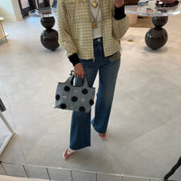 Plaid Organza Bomber Jacket