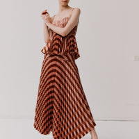 Cerise Pleat Skirt