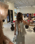 Sequin Flounce Tank