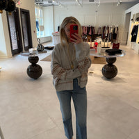 Elliot B Cropped Fairisle Cardigan