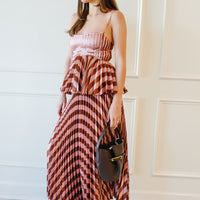 Cerise Pleat Skirt