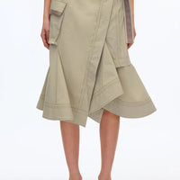 Layered Cargo Skirt