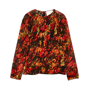 Flowers in Motion Chiffon Blouse