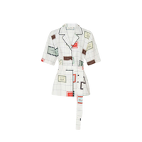 Label Print Camp Shirt