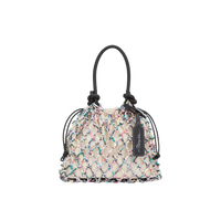 Printed Macrame Mini Sac