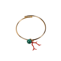 Malachite and Coral Necklace