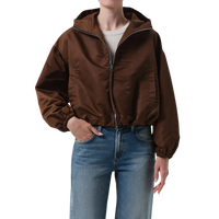 Cropped Nylon Windbreaker
