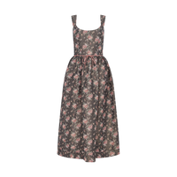 Apple Taffeta Corset Midi Dress