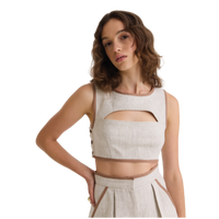 Bound Cutout Crop Top
