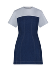 Denim Combo Mini Dress