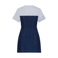 Denim Combo Mini Dress