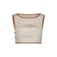 Bound Cutout Crop Top