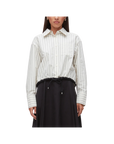 Cropped Bungee Waist Shirt