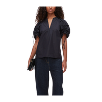 Ruched Sleeve V-neck Top