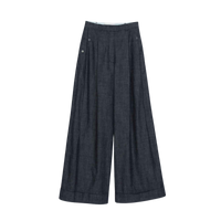 Denim Double Pleat Pant