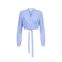 Terry Poplin Stripes Top