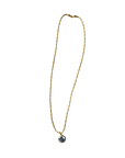 Yellow Cord with Strass Necklace