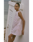 Pleat Back Mini Dress