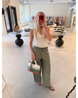 Double Waistband Combo Pant