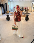 Floral Patchwork Draped Top