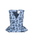 Jasminium V-Neck Peplum Top