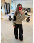 Drawstring Combo Pant