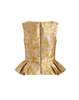Jasminium Pleated Peplum Top