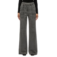 Denim Cargo Belted Jean