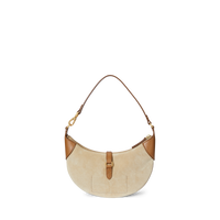 Suede/Leather Mini Shoulder Bag