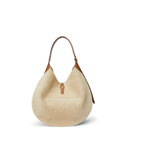 Suede/Leather Medium Shoulder Bag