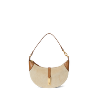 Suede/Leather Mini Shoulder Bag