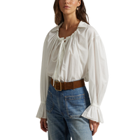 Tie-Neck Poplin Top