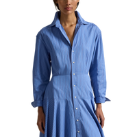Striped Poplin Shirtdress