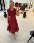 Sleeveless Draped Bow Dress