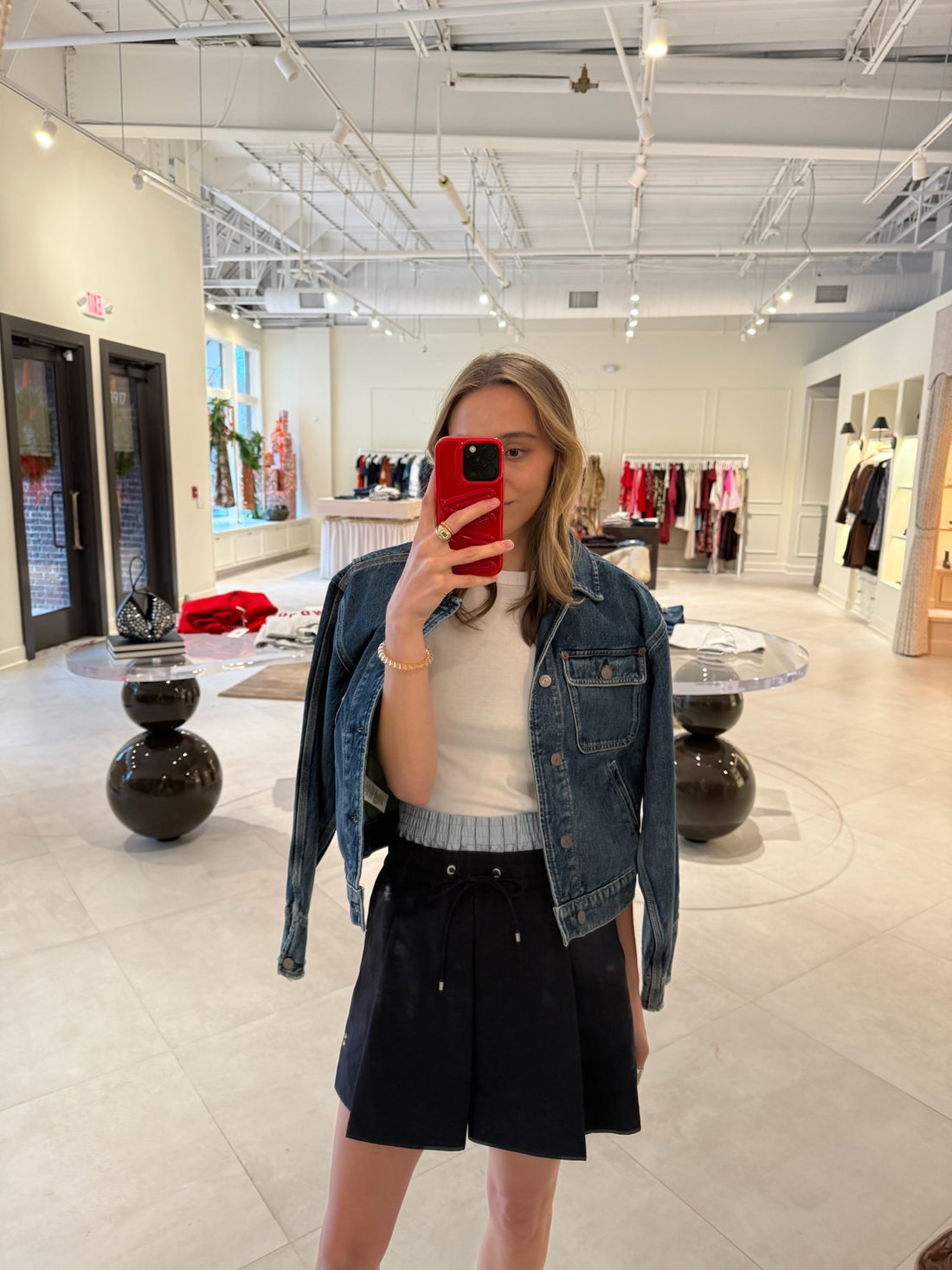 Double Waistband Mini Skirt