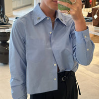 Embellished Collar Button Down