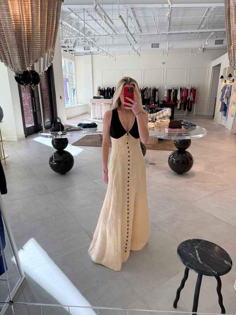 Row, Row, Row Your Buttons Dress