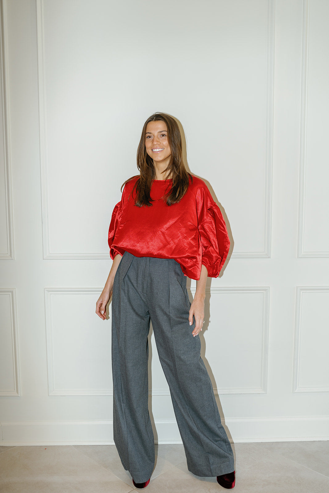 Button Pleated Trouser