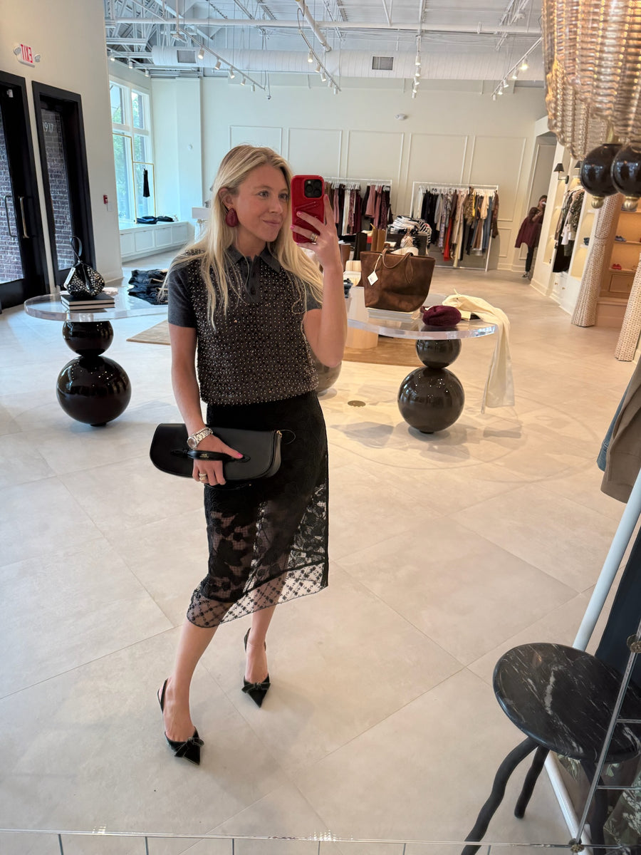 Organza Midi Skirt