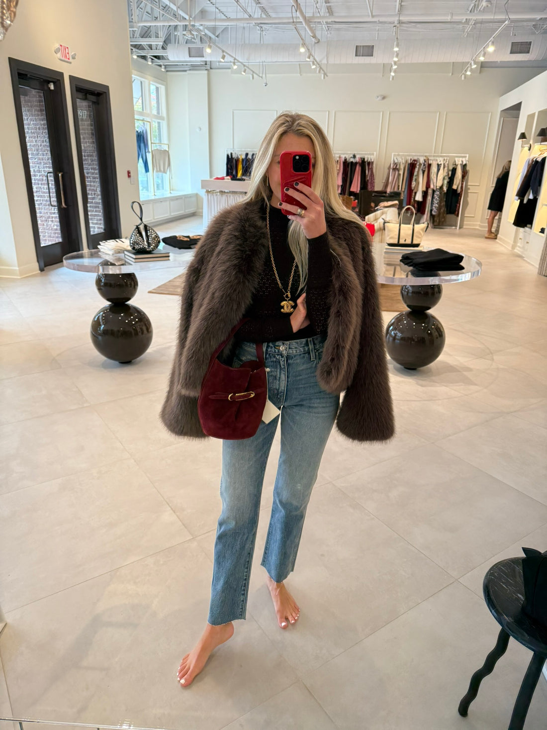 Marlo Lace-like Mockneck