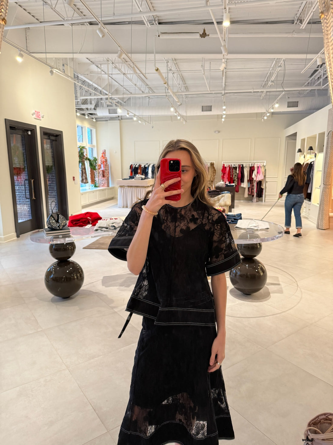 Floral Dimensional Flounce Top