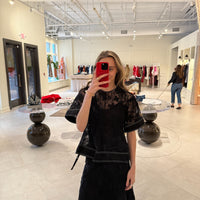 Floral Dimensional Flounce Top